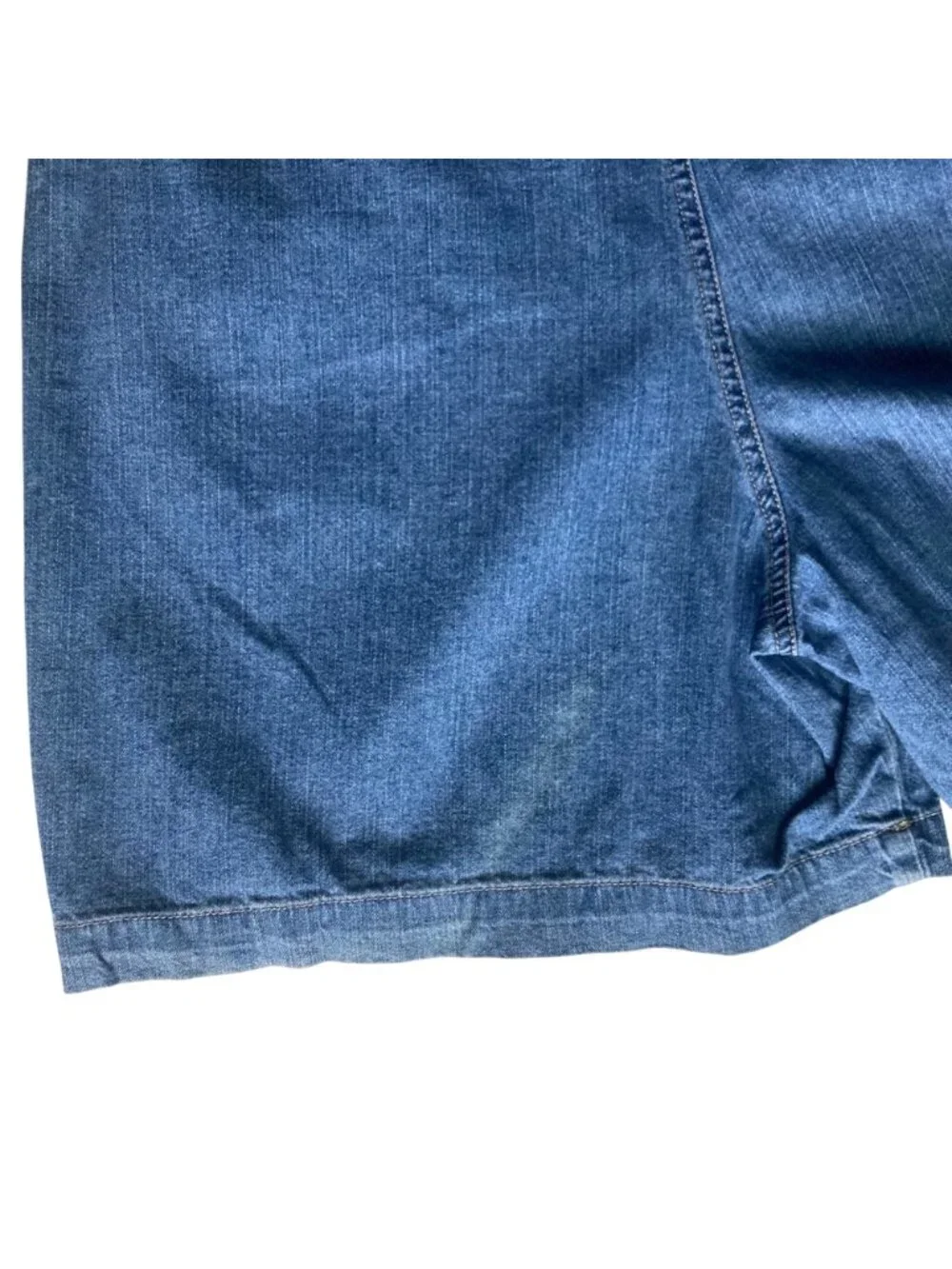 Vintage 90s Faded Glory Denim Shorts Womens 16 High Waisted Pleated 35" Waist - Picture 8 of 10